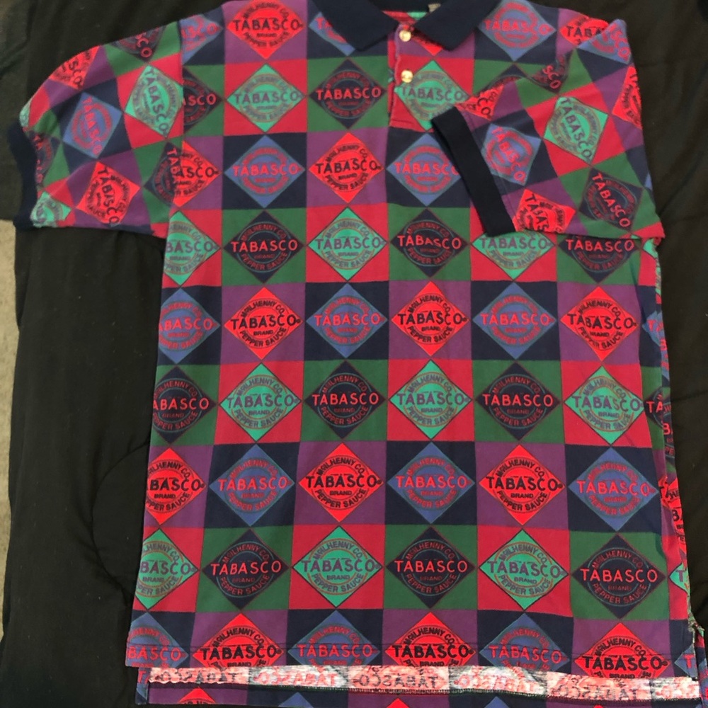 Tabasco Vibrant Pattern Men's Polo Shirt